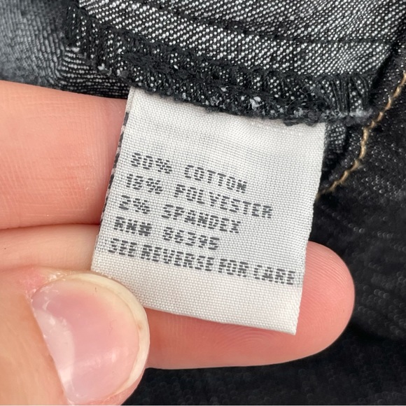 Ann Trinity Womens Denim Jacket Gray Buttoned Embroidered M - Picture 4 of 5